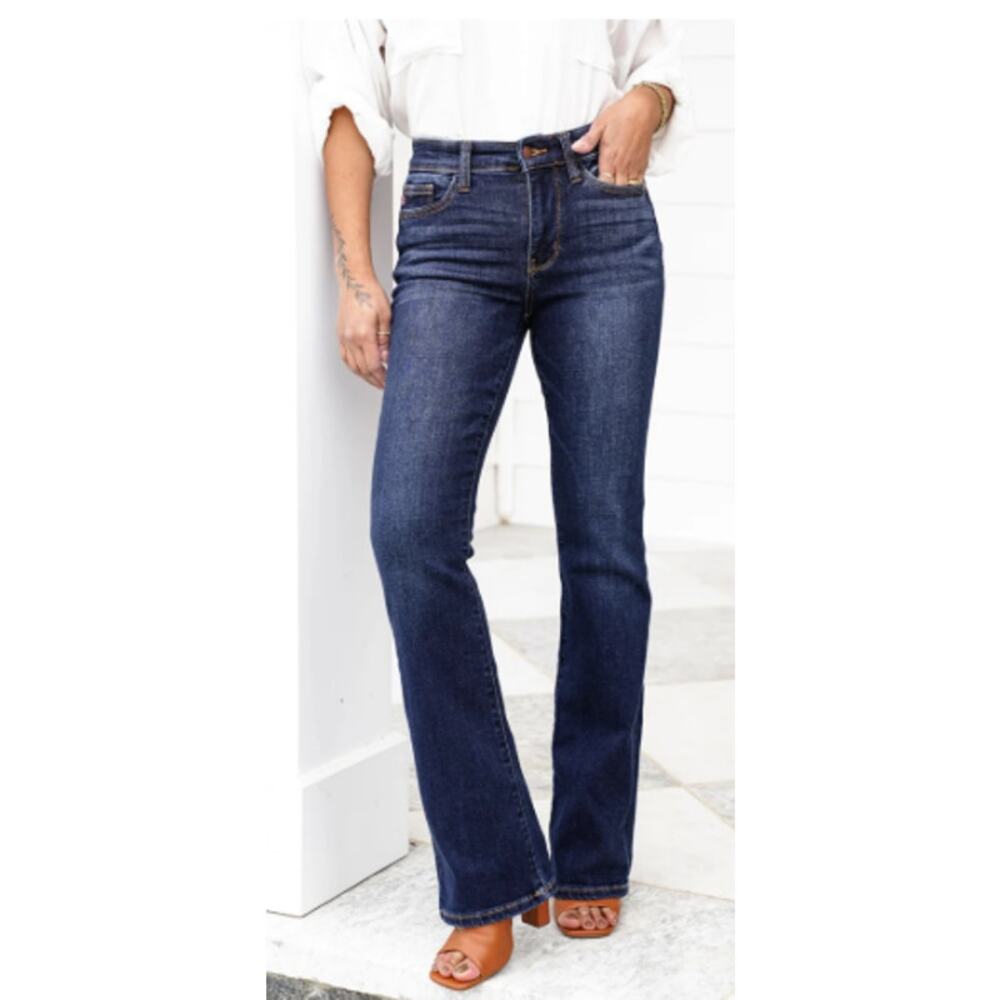 Judy Blue Women's Boot Cut Jeans - Dark Blue